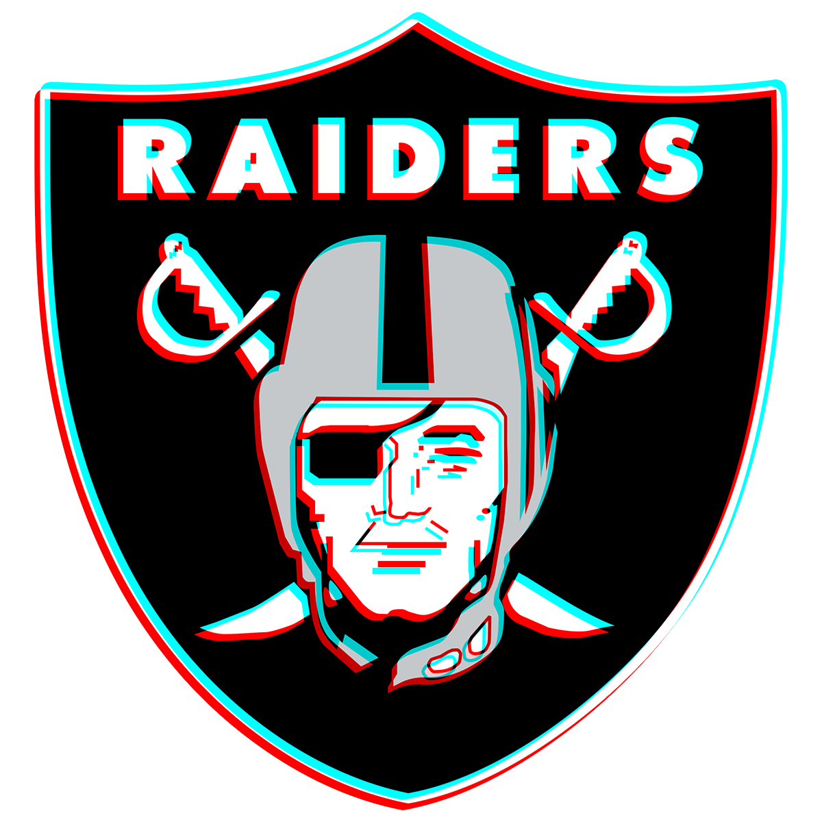 Phantom Oakland Raiders logo vinyl decal